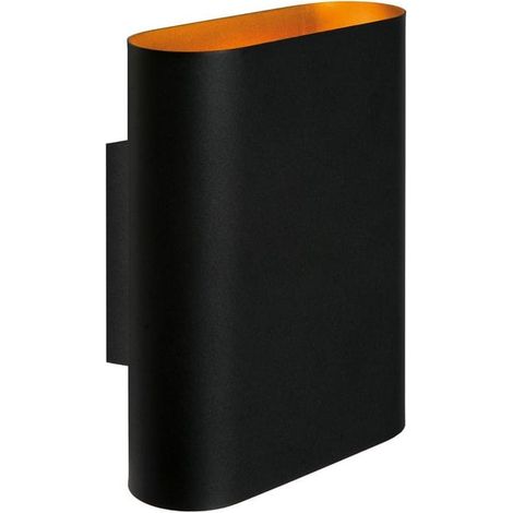 Applique murale Lucide Ovalis noir/laiton 2xE14 9W (1/5)