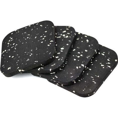 4 Pièces Antiderapant Patin en Caoutchouc 10010010mm Tampon Caoutchouc Patins Antidérapants Meuble pour Meubles lit Machine à Laver et sèche-Linge (1/4)