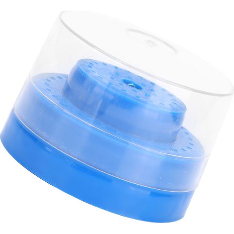 Porte-fraises dentaires rond avec 60 emplacements, boîte de rangement pour têtes de meulage et accessoires dentaires (1/5)