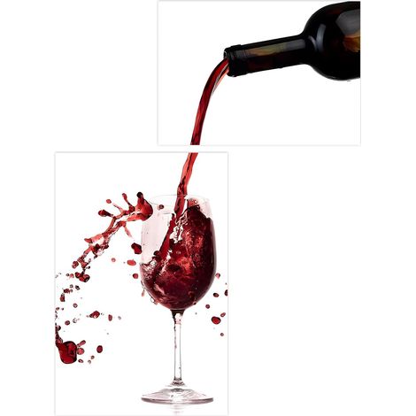 2 Pièces Wine Affiche Cuisine tableau Decoration Murale,Sans Cadre (1/5)