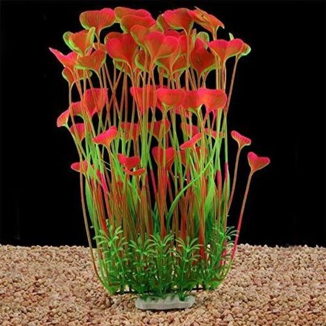 Grandes Plantes d'aquarium artificielles en Plastique pour decoration d'aquarium, sans Danger pour Tous Les Poissons de 40 cm de Haut (18 cm) de Large (1/5)