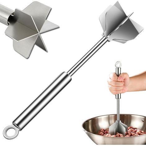 2pc-Hachoir à Viande Manuel en Acier Inoxydable 304, Broyeur pour Viande et Purée de Pomme de Terre, Outil de Cuisine (1/5)