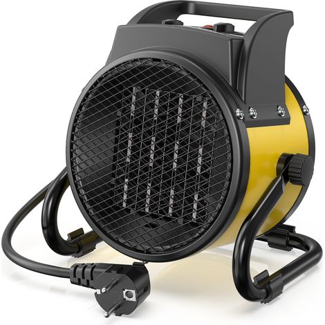 Chauffage Soufflant DAHTEC 2000W Jaune - Classe A - Chauffage Rapide & Économe - Angle Réglable - Pour Maison ou Atelier (1/5)