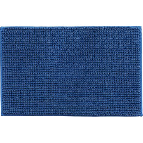 Tapis de bain absorbant et antidérapant en chenille peluche courte (1/4)