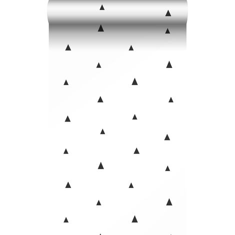 papier peint triangles graphiques noir et blanc  - Origin Wallcoverings (1/5)