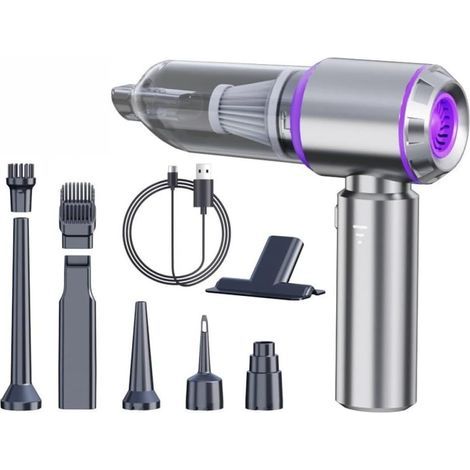 4-in-1 cordless vacuum cleaner and hair dryer, 16,000 Pa suction power - brushless motor, suitable for cars and homes. (1/5)