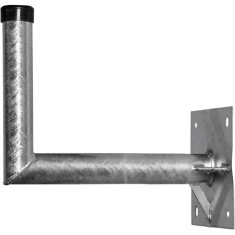 Support mural SAT acier A.S. SAT 24069 Distance au mur: 69 cm Adapté pour taille de parabole: Ø jusqu'à 100 cm argent