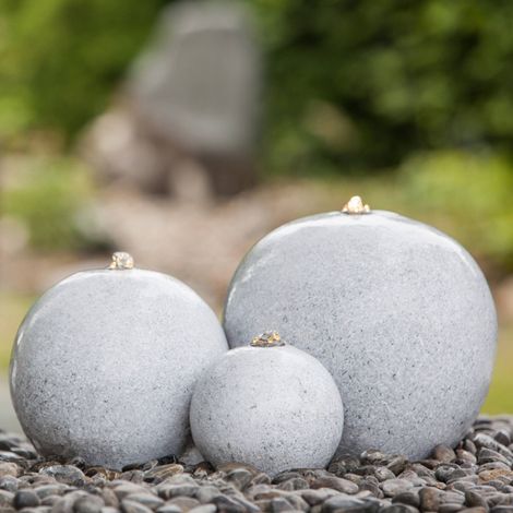 Heissner Gartenbrunnen Saphira LED grau (1/2)