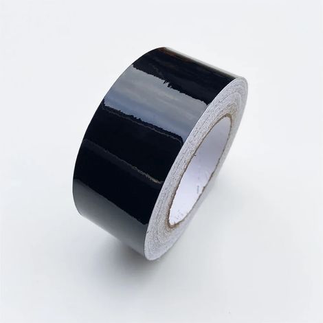 (Vinyle noir brillant - 5 x 500 cm) Autocollant de voiture en vinyle imitation fibre de carbone, imperméable, rouleau de film adhésif noir brillant, film adhésif noir mat pour voiture, console, ordina (1/4)