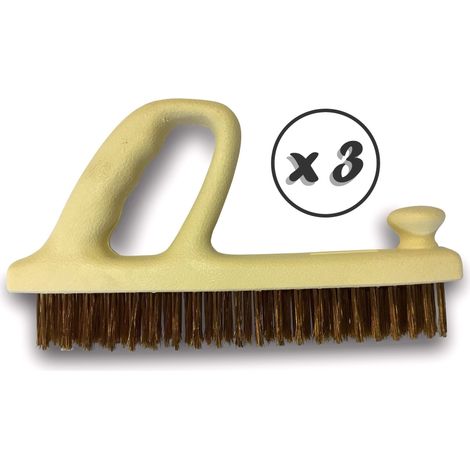 Brosse métallique Forme Rabot - Lot de 3 - Acier dur
