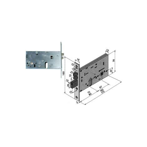 ELETTROSERRATURA DA INFILARE PER FASCE MM.78 H 306  mm.70 (30670010)    WELKA
