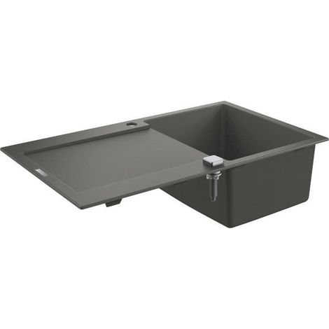 Évier composite K500 31644 1 bac 860x500mm avec ATF re/li granit gris (1/5)