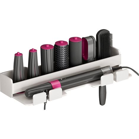 Wandmontierter Lockenstab-Aufsatz, Badezimmer-Organizer, kein Bohren erforderlich. (1/4)