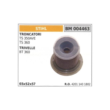 STIHL Luftfilter für TS 350AVE 360 Schneidgerät für BT 360 Bohrer 004463