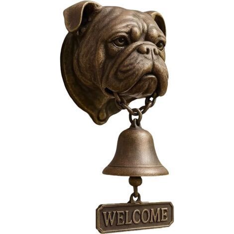 Unique Bulldog Doorbell - Fun, rustic design for dog lovers. Perfect decoration for home and kitchen (Bulldog) (1/4)