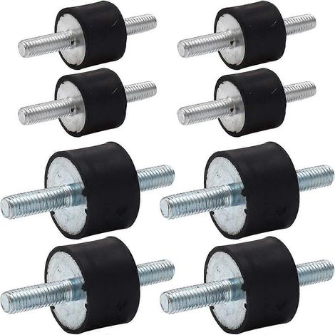 Supports d'isolation en caoutchouc, lot de 8 M8 M6 Amortisseurs de vibrations en caoutchouc pour voitures, bateaux et ressorts (30 20 mm, 20 15 mm) (1/5)