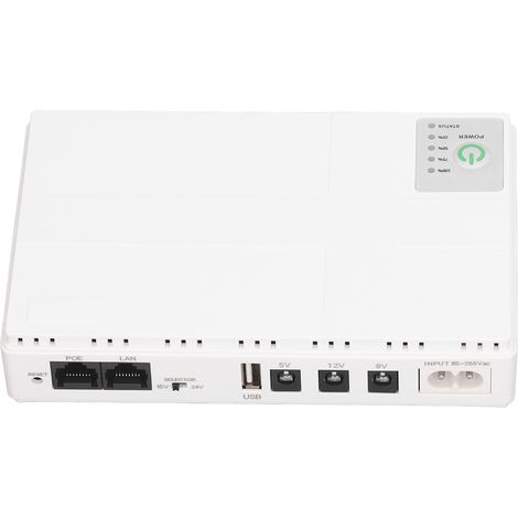 Mini-onduleur 8800 mAh avec sortie PoE 5 V, 9 V, 12 V, 15 V et 24 V, pour caméra et routeur (prise UE 85-265 V). (1/5)