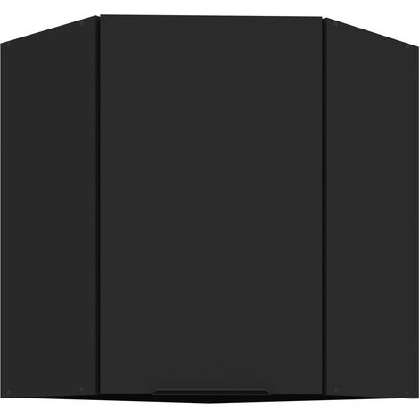Küchen Eckhängeschrank 60x60 cm SIENA Schwarz Küche Küchenzeile Küchenblock (1/5)