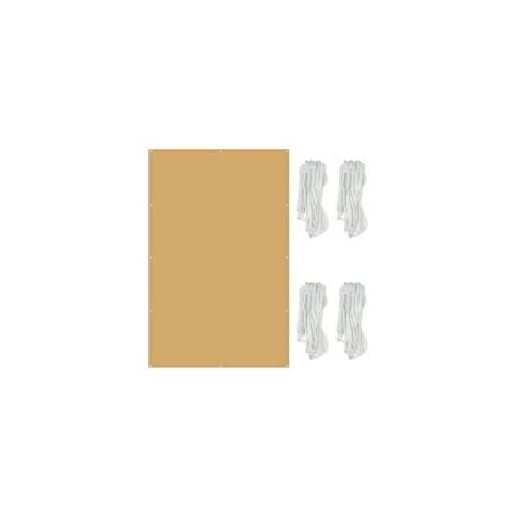 Wasserdichtes, rechteckiges Sonnensegel 2 x 3 m, 98 % UV-Schutz, Sonnensegelstoff mit 1,5 m langen Seilen für den Außenbereich, Garten & Terrasse, Creme - Crezuo