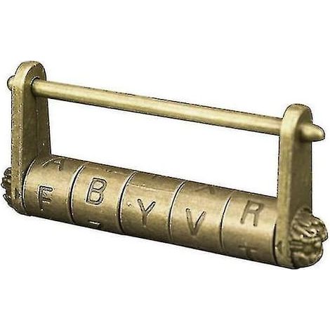 Cadenas à combinaison rétro en bronze antique, cadenas à code 5 lettres pour valise ou boîte (1/4)