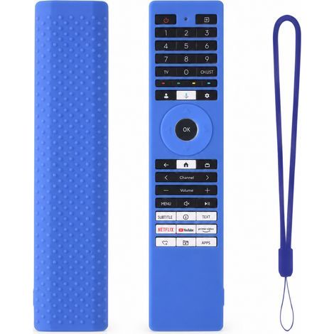 Housse en Silicone Bleue pour Télécommande TV Compatible Toshiba Série CT-ERF (1/5)