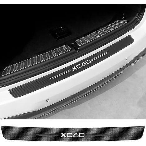 Films et autocollants de protection en fibre de carbone pour pare-chocs arrière et coffre de Volvo XC60 (modèles 2021, 2020, 2019, 2018, 2017, 2016, 2015 et 2013).