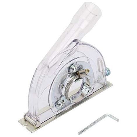Couvercle anti-poussière pour meuleuse d'angle 100/125/150 mm – Capture 95% de poussière – Coque en PC transparent – Pour béton et marbre (1/5)