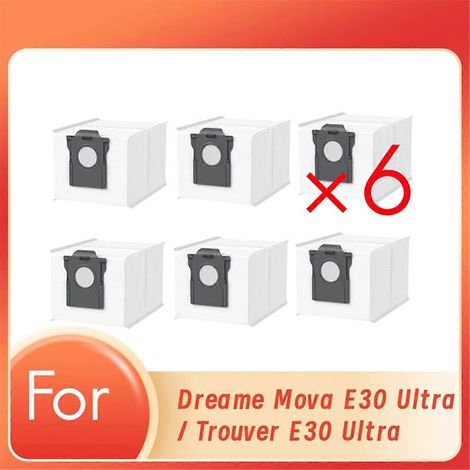 Sacs à poussière Dreame Mova E30 Ultra (lot de 6) - Accessoires de collecte de poussière durables et haute performance (1/4)