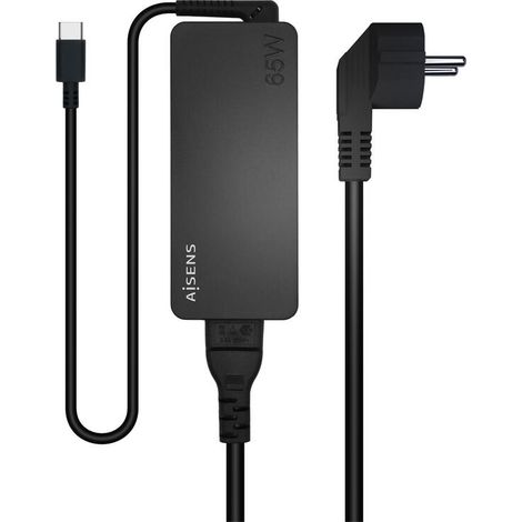 Cargador de Pared Aisens ASCH-1PD65D-BK/ 1xUSB Tipo-C/ 65W (1/4)