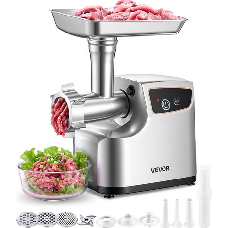 Hachoir à Viande Électrique, Machine à Hacher la Viande 2,3 kg/min, pour Steak Haché Tartare Farce Saucisses Cuisine Maison, 700 W, avec 3 Plaques de Hachage, 3 Entonnoirs et Kit à Kébbé (1/5)