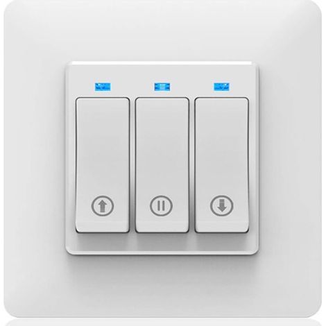 Intelligent Wifi Commutateur de Rideau, Volet électrique pour Stores à Enrouleur Travailler avec Alexa/Google Home, Télécommande Vocale, Fonction Synchronisation Bouton Mécanique APP Smart Life (1/5)