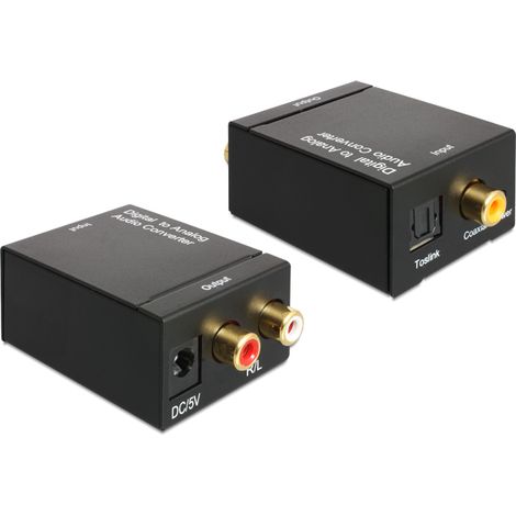 Convertidor Audio  Digital (SPDIF,Coaxial,TOSLINK) a analogico RCA - DELOCK