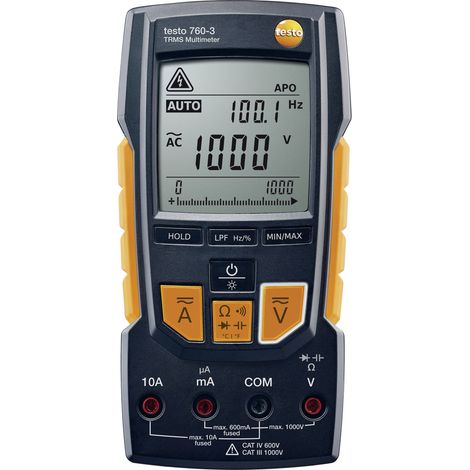 testo 760-3 Hand-Multimeter digital CAT III 1000 V, CAT IV 600 V Anzeige (Counts): 6000 (1/5)