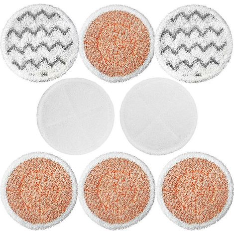 Lot de 8 lingettes de rechange rotatives pour balai vapeur 3897A (1/5)