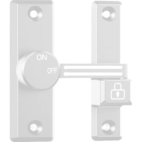 Pestillo de puerta con rotación de 90/180 grados y cerradura deslizante luminosa para residencias, portones, garajes y jardines (blanco) (1/5)