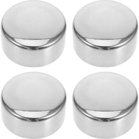 4 embouts de main courante : embouts ronds en acier inoxydable pour marches d'escalier, couvercles de tubes de main courante. (1/4)
