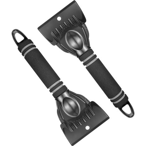 Lot de 2 pelles à neige en plastique pour voiture, grattoir à glace, outil de déneigement (1/3)