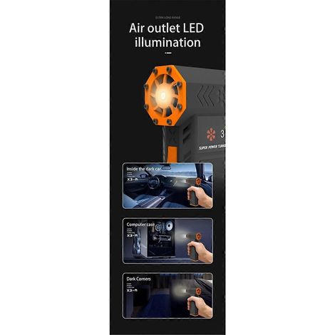 Mini-Turbo-Jet-Ventilator, elektrischer Luftreiniger, Gebläse mit 3 Geschwindigkeitsstufen, einstellbar, A-- (1/5)