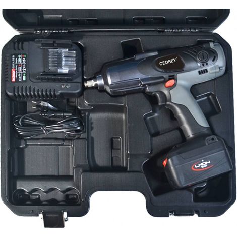 COFFRET CLE A CHOCS 1/2'' 18V AVEC CHARGEUR ET 2 BATTERIES CEDREY