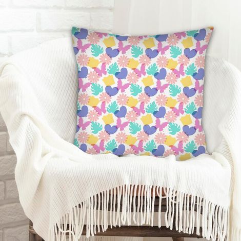 Housse de coussin carrée standard 45x45cm anti-ride pour mariage, anniversaire, la Saint-Valentin, la Fête des Mères (1/5)