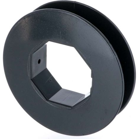 Poulie de guidage de volet roulant pour sangle 12 à 15mm centre octogonal 40mm en plastique noir à clipser Arbre Octogonal Ouverture Fermeture Enroulement Déroulement Fenêtre Store, Ø 85mm