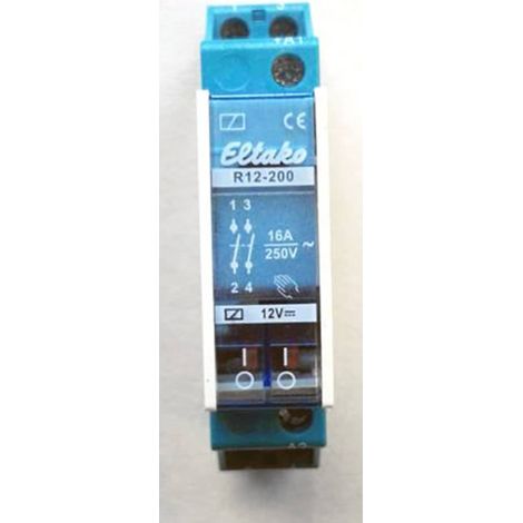 Eltako R12-200-12V DC Relais de commutation Tension nominale: 12 V Courant de commutation (max.): 8