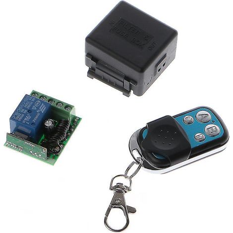 Interrupteur de télécommande sans fil universel 433 MHz pour relais 12 V CC 10 A 1 canal (1/4)