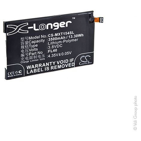 NX - Batterie téléphone, smartphone, GSM pour Motorola 3.8V 3500mAh - FL40SNN5963B (1/3)