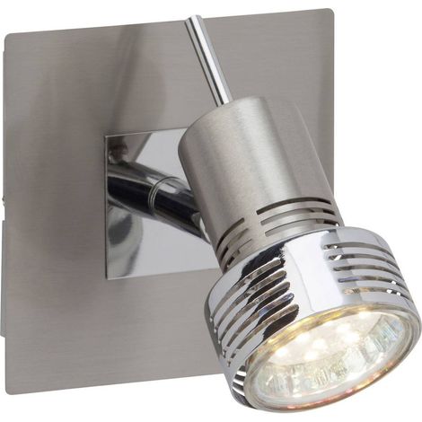 BRILLIANT Lampe Kassandra LED Wandspot eisen/chrom 1x LED-PAR51, GU10, 3W LED-Reflektorlampe inklusive, (250lm, 3000K) Kopf schwenkbar (1/2)