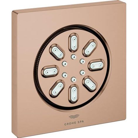 Grohe Rainshower Aqua Soffione doccia laterale quadrato a due getti Bronzo, 26802DL0