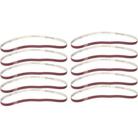 10 pièces bande abrasive oxyde d'aluminium ponceuse à papier abrasif sangle 533x9mm (240 ) (1/5)