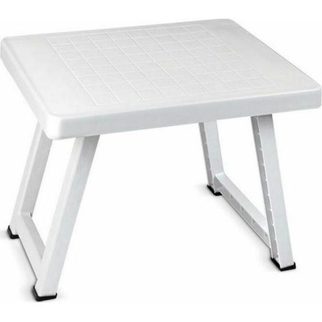 mesa plastico plegable para piscina 51x40x40 blanca confortime (1/2)