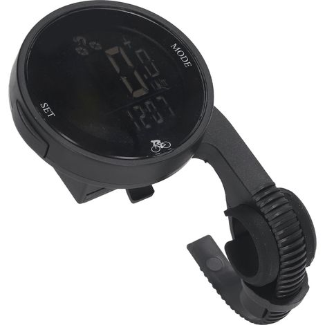 Compteur de vélo sans fil avec capteur de fréquence de pas, grand écran rétroéclairé LED et support inclus. (1/5)