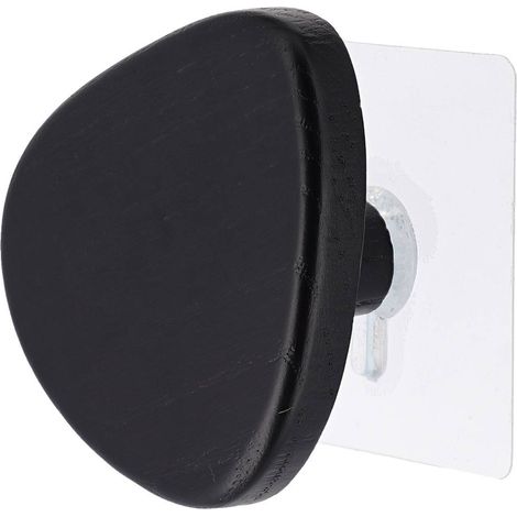 Patere bois forme galet grand modele - noir - Tendance (1/2)